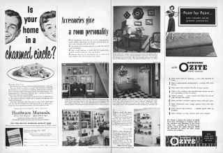 Better Homes & Gardens September 1956 Magazine Article: Accessories five a room personality