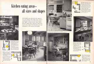 Better Homes & Gardens September 1956 Magazine Article: Kitchen eating areas--all sizes and shapes