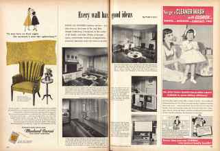 Better Homes & Gardens September 1956 Magazine Article: Every wall has good ideas