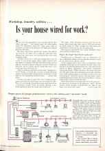 Better Homes & Gardens October 1956 Magazine Article: Is your house wired for work?