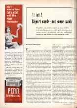 Better Homes & Gardens October 1956 Magazine Article: At last! Report cards--not score cards