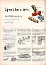 Better Homes & Gardens October 1956 Magazine Article: Zip-open bolster covers