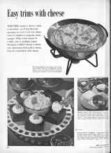 Better Homes & Gardens October 1956 Magazine Article: Easy trims with cheese