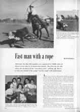 Better Homes & Gardens October 1956 Magazine Article: Fast man with a rope