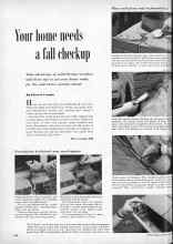 Better Homes & Gardens October 1956 Magazine Article: Your home needs a fall checkup