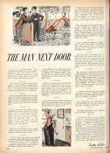Better Homes & Gardens October 1956 Magazine Article: THE MAN NEXT DOOR