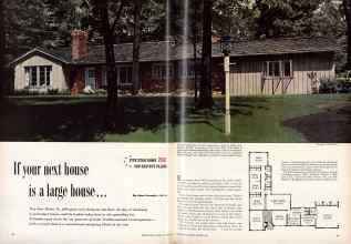 Better Homes & Gardens October 1956 Magazine Article: If your next house is a large house...