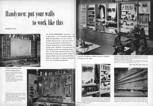 Better Homes & Gardens October 1956 Magazine Article: Handymen: put your walls to work like this
