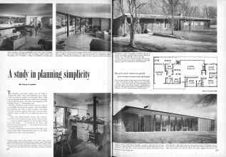 Better Homes & Gardens October 1956 Magazine Article: A study in planning simplicity
