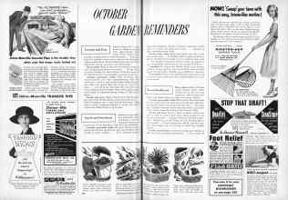 Better Homes & Gardens October 1956 Magazine Article: OCTOBER GARDEN REMINDERS