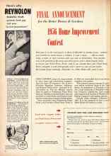 Better Homes & Gardens November 1956 Magazine Article: FINAL ANNOUNCEMENT for the Better Homes & Gardens 1956 Home Improvement Contest