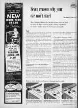 Better Homes & Gardens November 1956 Magazine Article: Seven reasons why your car won't start
