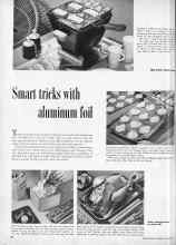 Better Homes & Gardens November 1956 Magazine Article: Smart tricks with aluminum foil