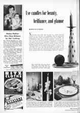 Better Homes & Gardens November 1956 Magazine Article: Use candles for beauty, brilliance, and glamor