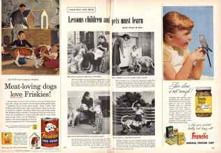 Better Homes & Gardens November 1956 Magazine Article: Lessons children and pets must learn