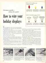 Better Homes & Gardens December 1956 Magazine Article: How to wire your holiday displays