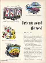 Better Homes & Gardens December 1956 Magazine Article: Christmas around the world
