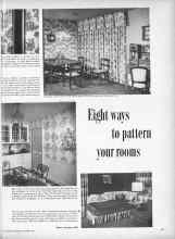Better Homes & Gardens December 1956 Magazine Article: Eight ways to pattern your rooms