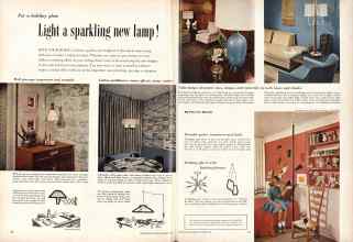 Better Homes & Gardens December 1956 Magazine Article: For a holiday glow Light a sparkling new lamp!