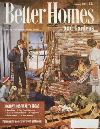 Better Homes & Gardens January 1957 Magazine Cover