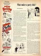 Better Homes & Gardens January 1957 Magazine Article: What makes a party click?