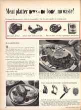 Better Homes & Gardens January 1957 Magazine Article: Meat platter news--no bone, no waste!