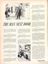 Better Homes & Gardens January 1957 Magazine Article: THE MAN NEXT DOOR