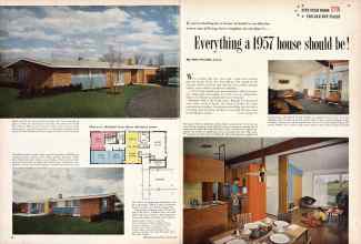 Better Homes & Gardens January 1957 Magazine Article: Everything a 1957 house should be!
