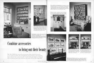 Better Homes & Gardens January 1957 Magazine Article: Combine accessories to bring out their beauty