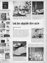 Better Homes & Gardens February 1957 Magazine Article: Look how adaptable silver can be