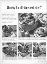 Better Homes & Gardens February 1957 Magazine Article: Hungry for old-time beef stew?