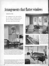 Better Homes & Gardens February 1957 Magazine Article: Arrangements that flatter windows
