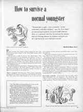Better Homes & Gardens February 1957 Magazine Article: How to survive a normal youngster