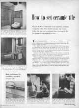 Better Homes & Gardens February 1957 Magazine Article: How to set ceramic tile
