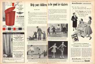 Better Homes & Gardens February 1957 Magazine Article: Help your children to be good ice skaters