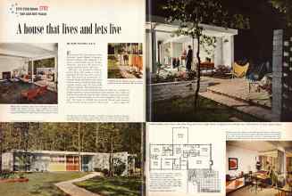 Better Homes & Gardens February 1957 Magazine Article: A house that lives and lets live