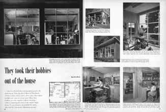 Better Homes & Gardens February 1957 Magazine Article: They took their hobbies out of the house