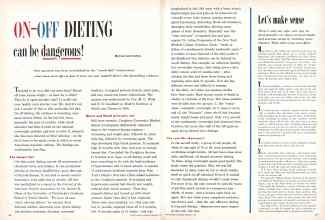 Better Homes & Gardens February 1957 Magazine Article: ON-OFF DIETING can be dangerous!