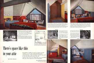 Better Homes & Gardens February 1957 Magazine Article: There's space like this in your attic