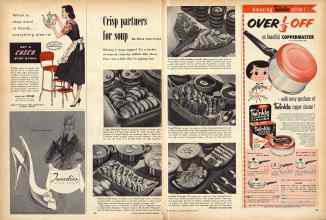 Better Homes & Gardens February 1957 Magazine Article: Crisp partners for soup