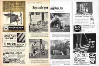 Better Homes & Gardens February 1957 Magazine Article: Dogs can be good neighbors, too