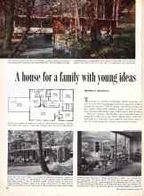Better Homes & Gardens March 1957 Magazine Article: A house for a family with young ideas