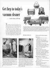 Better Homes & Gardens March 1957 Magazine Article: Get hep to today's vacuum cleaner