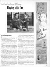 Better Homes & Gardens March 1957 Magazine Article: Playing with fire