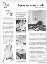 Better Homes & Gardens March 1957 Magazine Article: Tapestry your machine can make