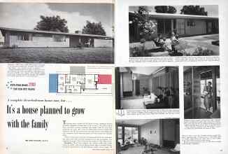 Better Homes & Gardens March 1957 Magazine Article: It's a house planned to grow with the family