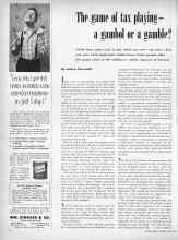 Better Homes & Gardens April 1957 Magazine Article: The game of tax playing--a gambol or a gamble?
