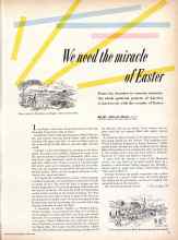 Better Homes & Gardens April 1957 Magazine Article: We need the miracle of Easter