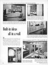 Better Homes & Gardens April 1957 Magazine Article: Built-in ideas all in a wall