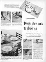 Better Homes & Gardens April 1957 Magazine Article: Design place mats to please you